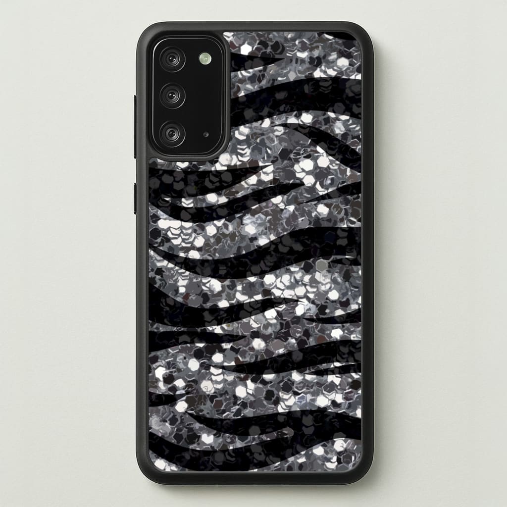 Silver Sequin Tiger Pattern - Patterns Phone Case for Galaxy Note 20