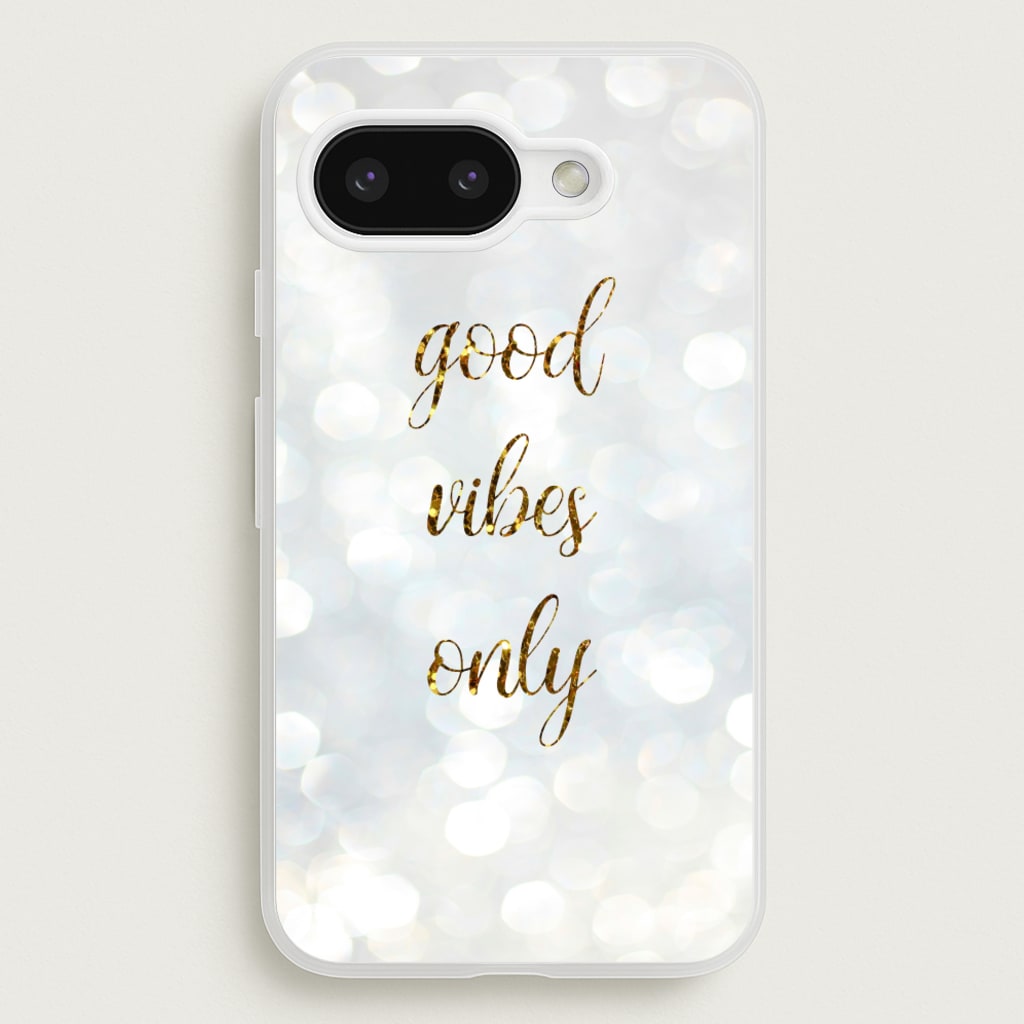 Good Vibes Only - Glittery - Christmas Phone Case for Google Pixel 9a