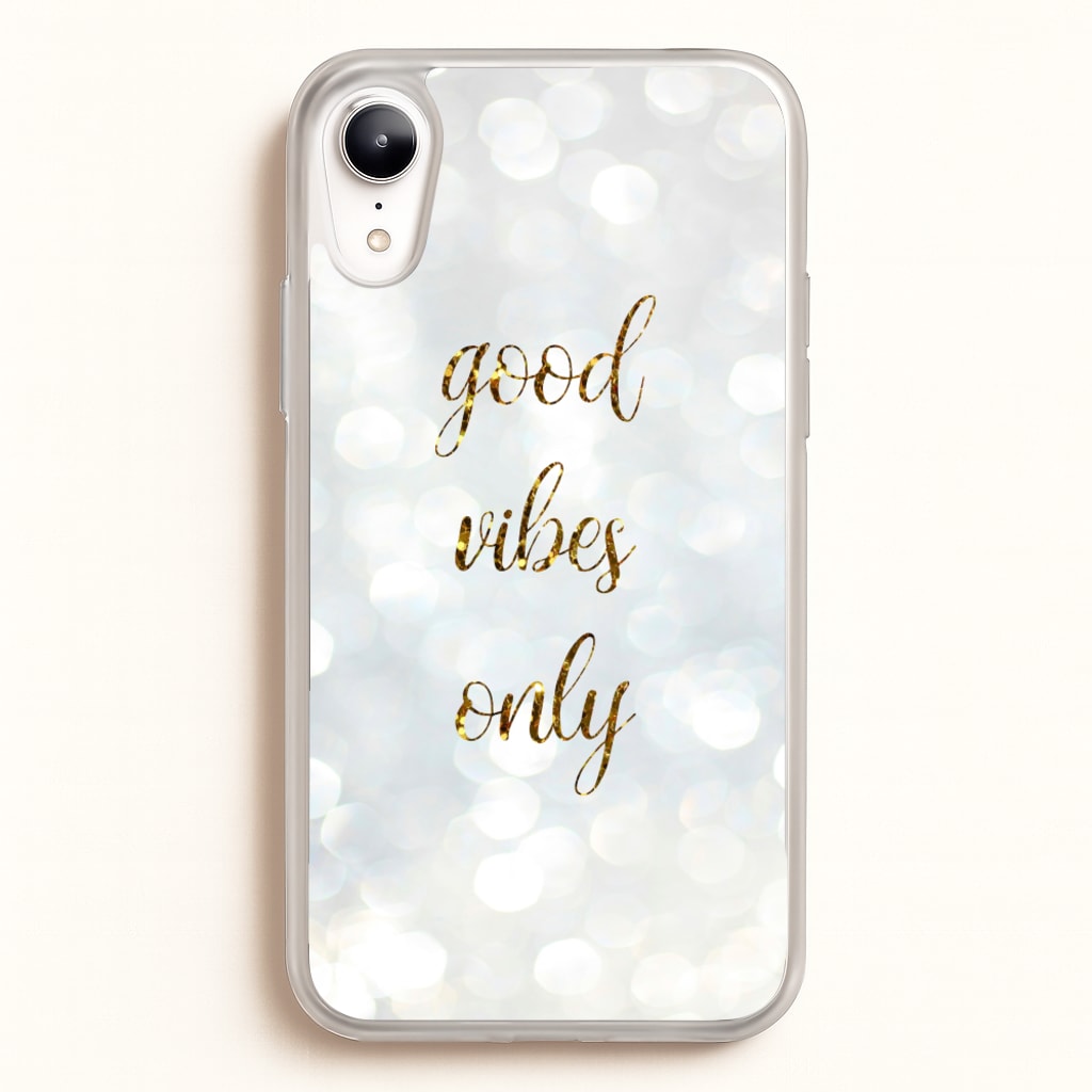 Good Vibes Only - Glittery - Christmas Phone Case for iPhone XR
