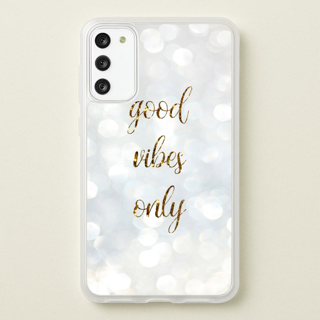 Good Vibes Only - Glittery - Christmas Phone Case for Galaxy S20FE