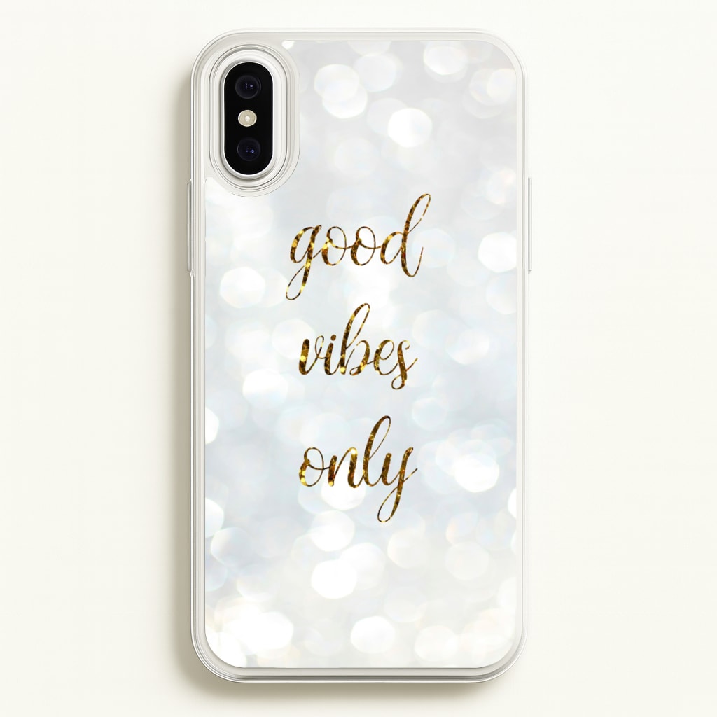 Good Vibes Only - Glittery - Christmas Phone Case for iPhone XS Max