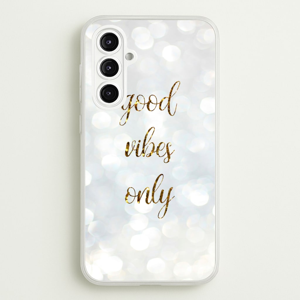 Good Vibes Only - Glittery - Christmas Phone Case for Galaxy A16