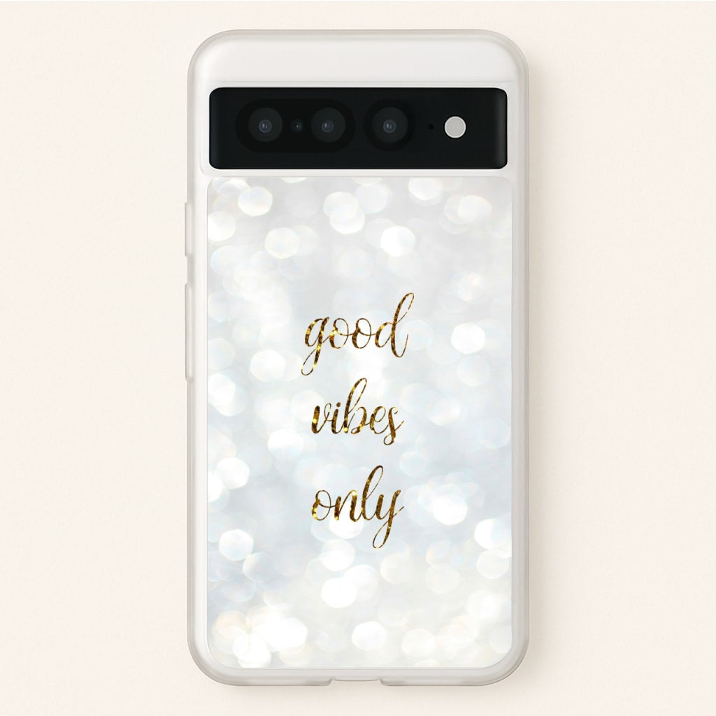 Good Vibes Only - Glittery - Christmas Phone Case for Google Pixel 7 Pro