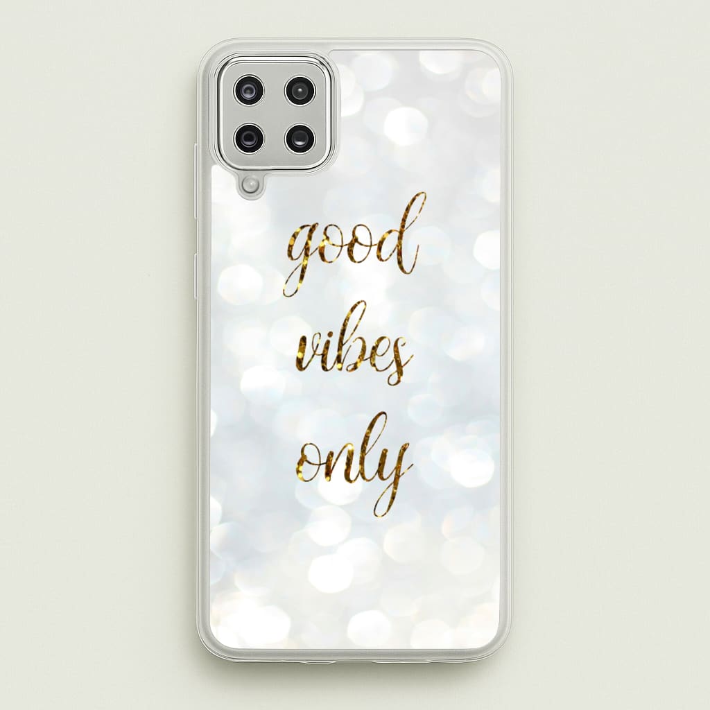 Good Vibes Only - Glittery - Christmas Phone Case for Galaxy A12