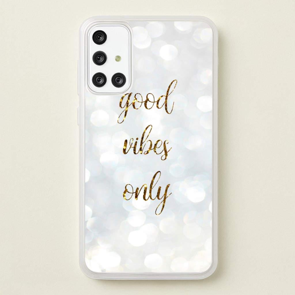 Good Vibes Only - Glittery - Christmas Phone Case for Galaxy A71