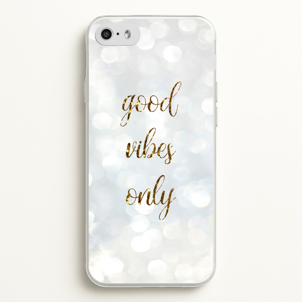 Good Vibes Only - Glittery - Christmas Phone Case for iPhone 5 / 5s / SE 2016