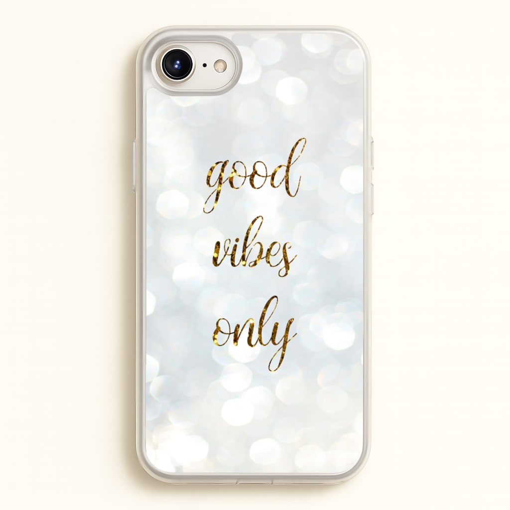 Good Vibes Only - Glittery - Christmas Phone Case for iPhone 6 / 7 / 8 / SE