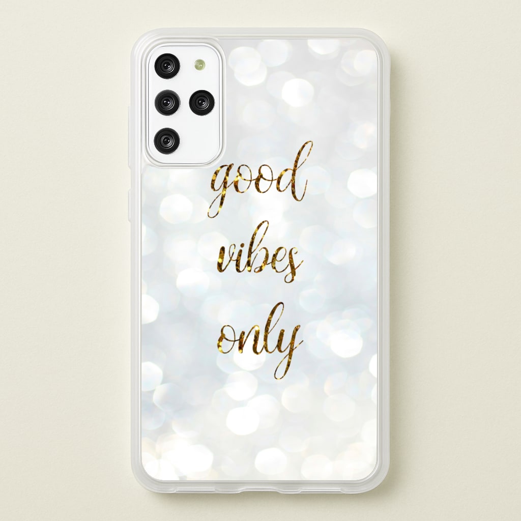 Good Vibes Only - Glittery - Christmas Phone Case for Galaxy S20 Plus