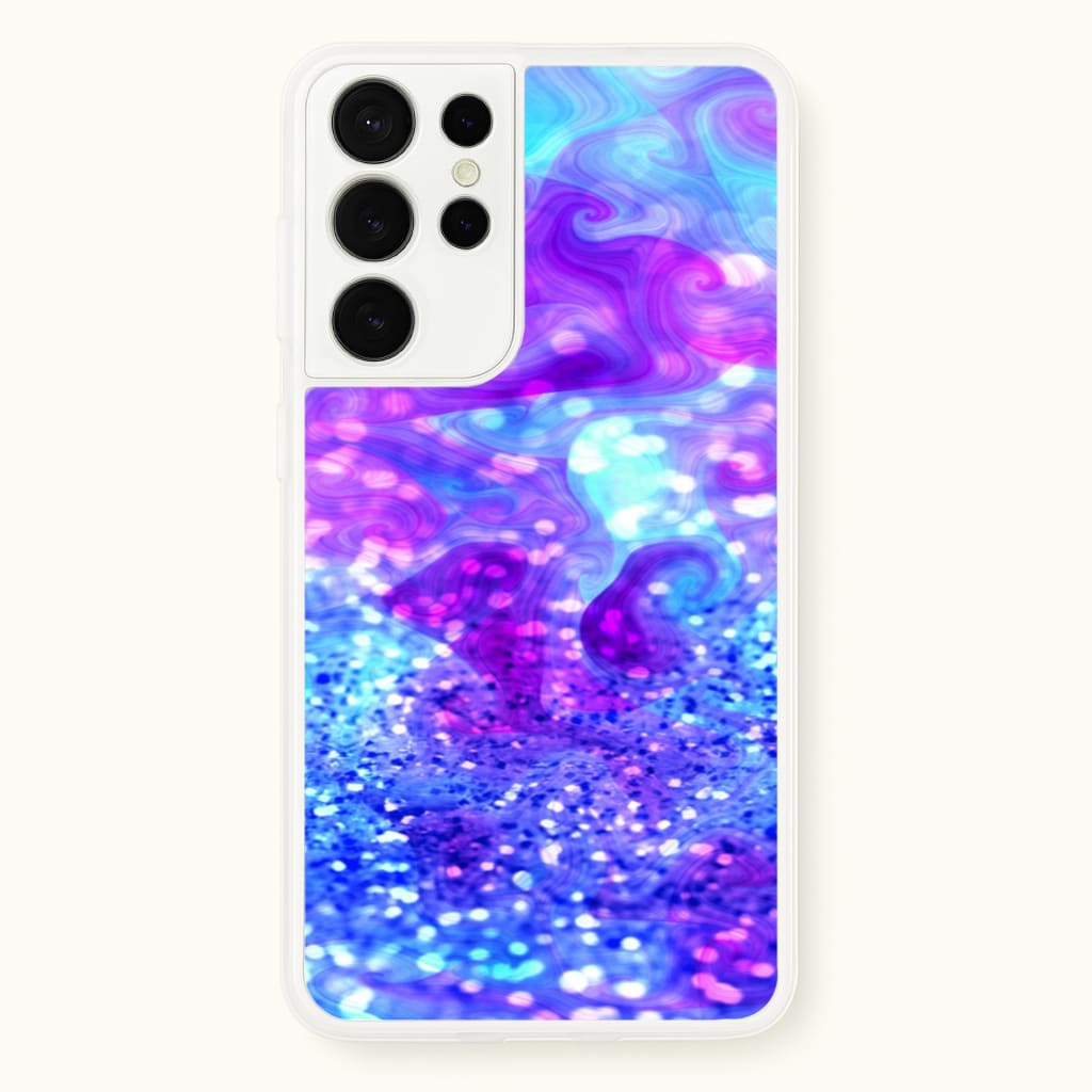 Glitter Swirl, Tumblr Stlye - Phone Case for Galaxy S21 Ultra
