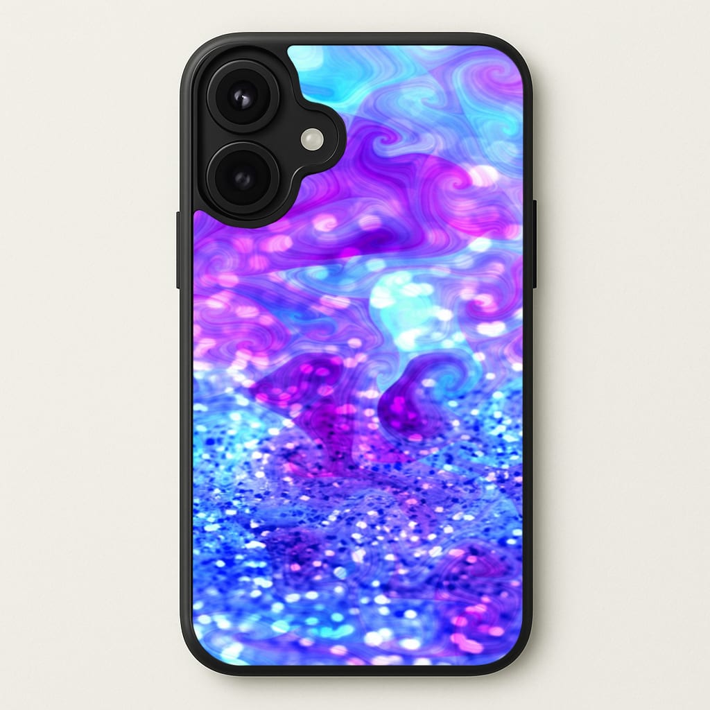 Glitter Swirl, Tumblr Stlye Phone Case for iPhone 17