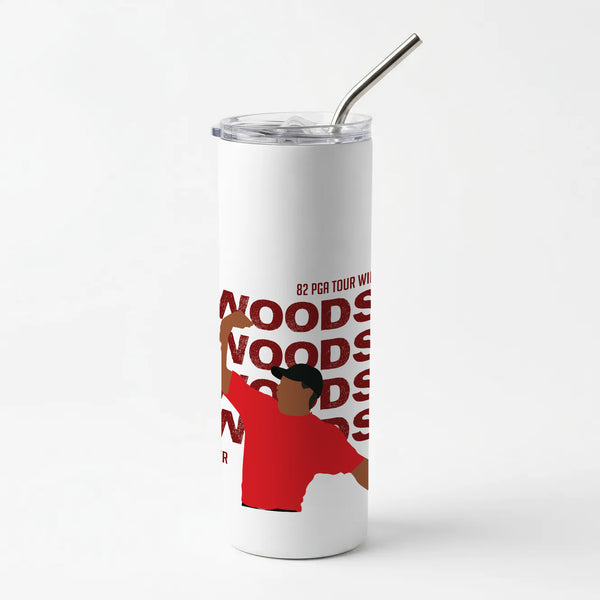 Woods Dark Red Skinny Tumbler