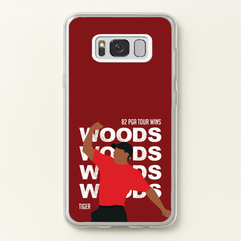 Woods Dark Red - Golf Phone Case for Galaxy S8