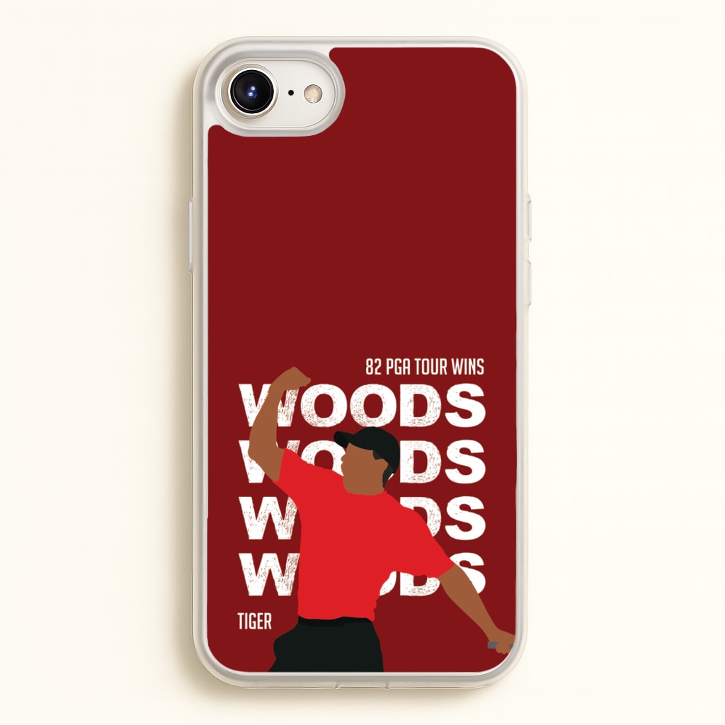 Woods Dark Red - Golf Phone Case for iPhone 6 Plus / 7 Plus / 8 Plus