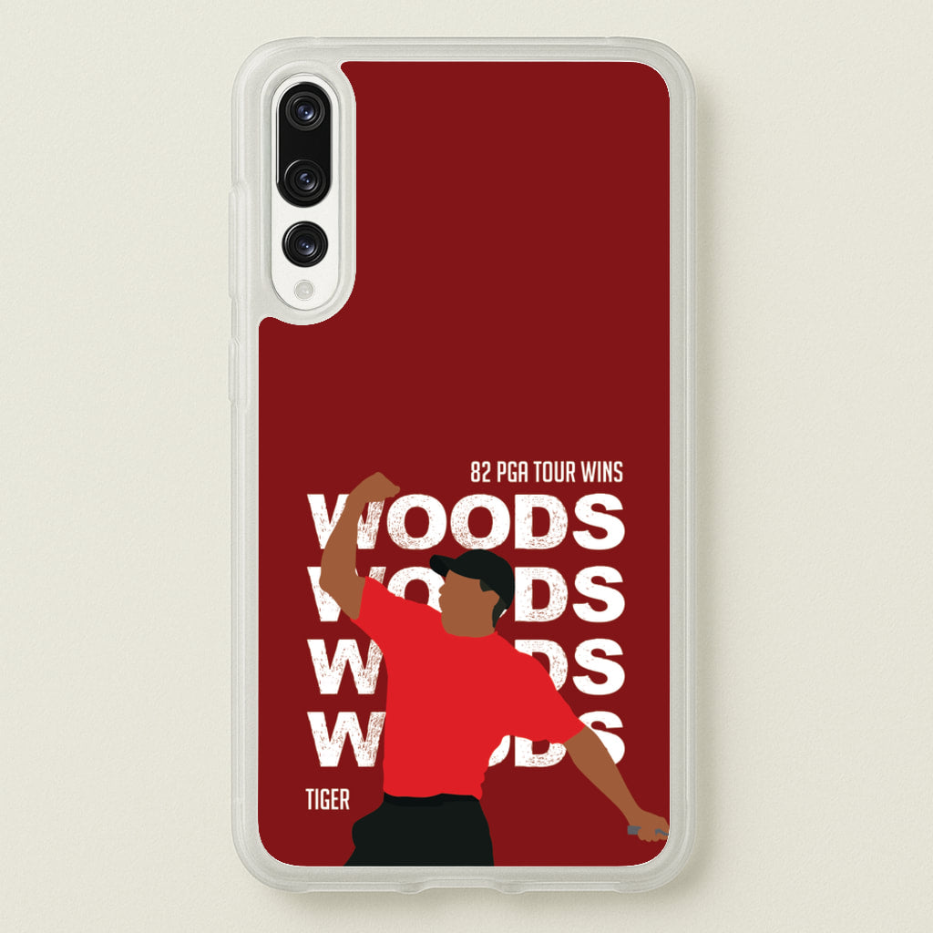 Woods Dark Red - Golf Phone Case for Huawei P20 Pro