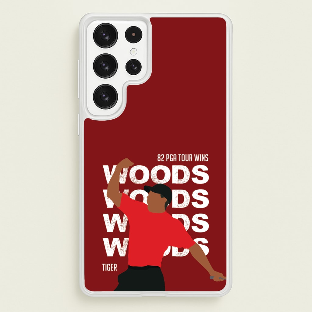 Woods Dark Red - Golf Phone Case for Galaxy S22 Ultra