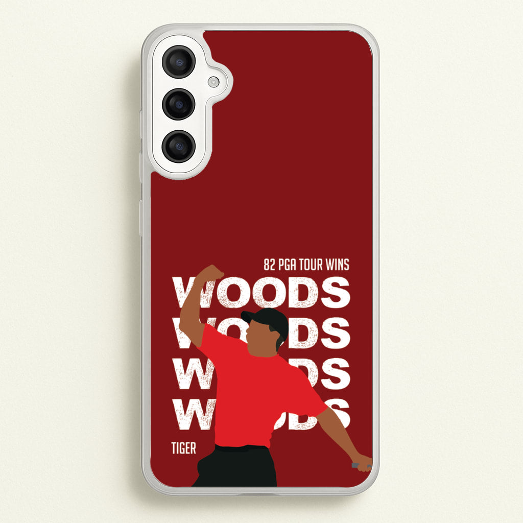 Woods Dark Red - Golf Phone Case for Galaxy A34