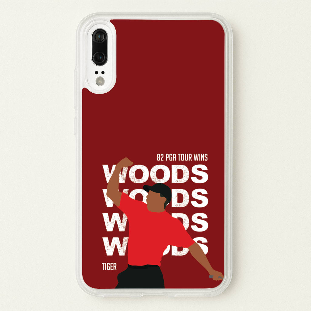 Woods Dark Red - Golf Phone Case for Huawei P20