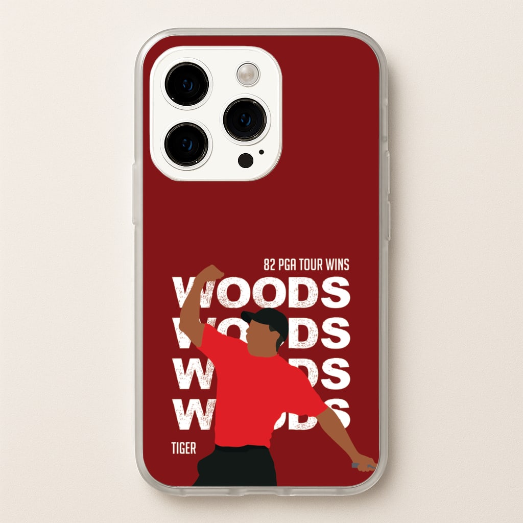 Woods Dark Red - Golf Phone Case for iPhone 14 Pro