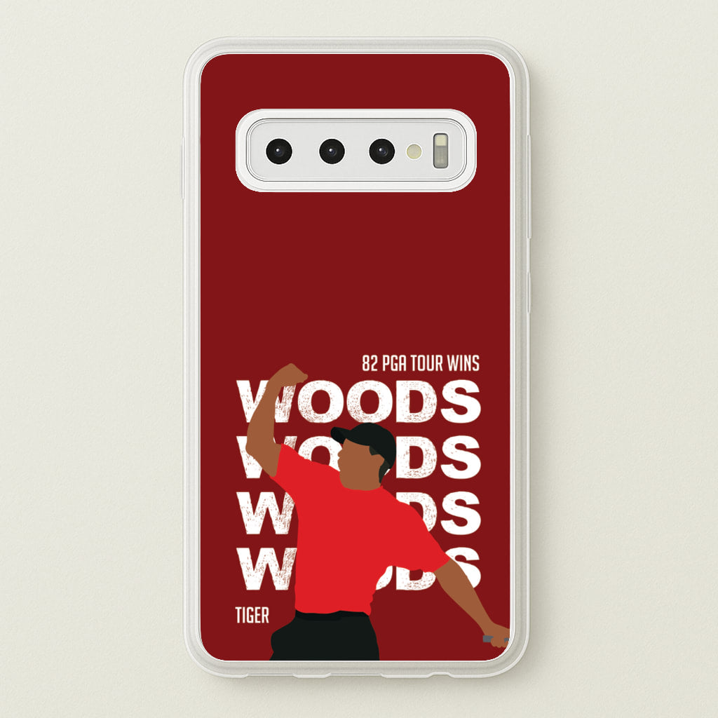 Woods Dark Red - Golf Phone Case for Galaxy S10