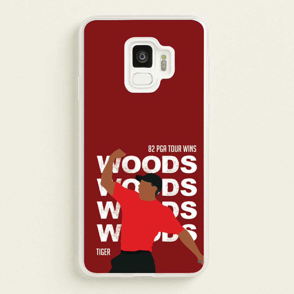 Woods Dark Red - Golf Phone Case for Galaxy S9