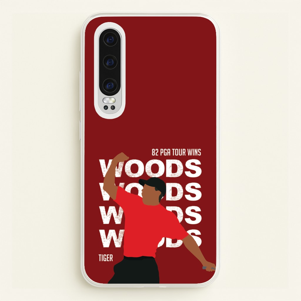 Woods Dark Red - Golf Phone Case for Huawei P30