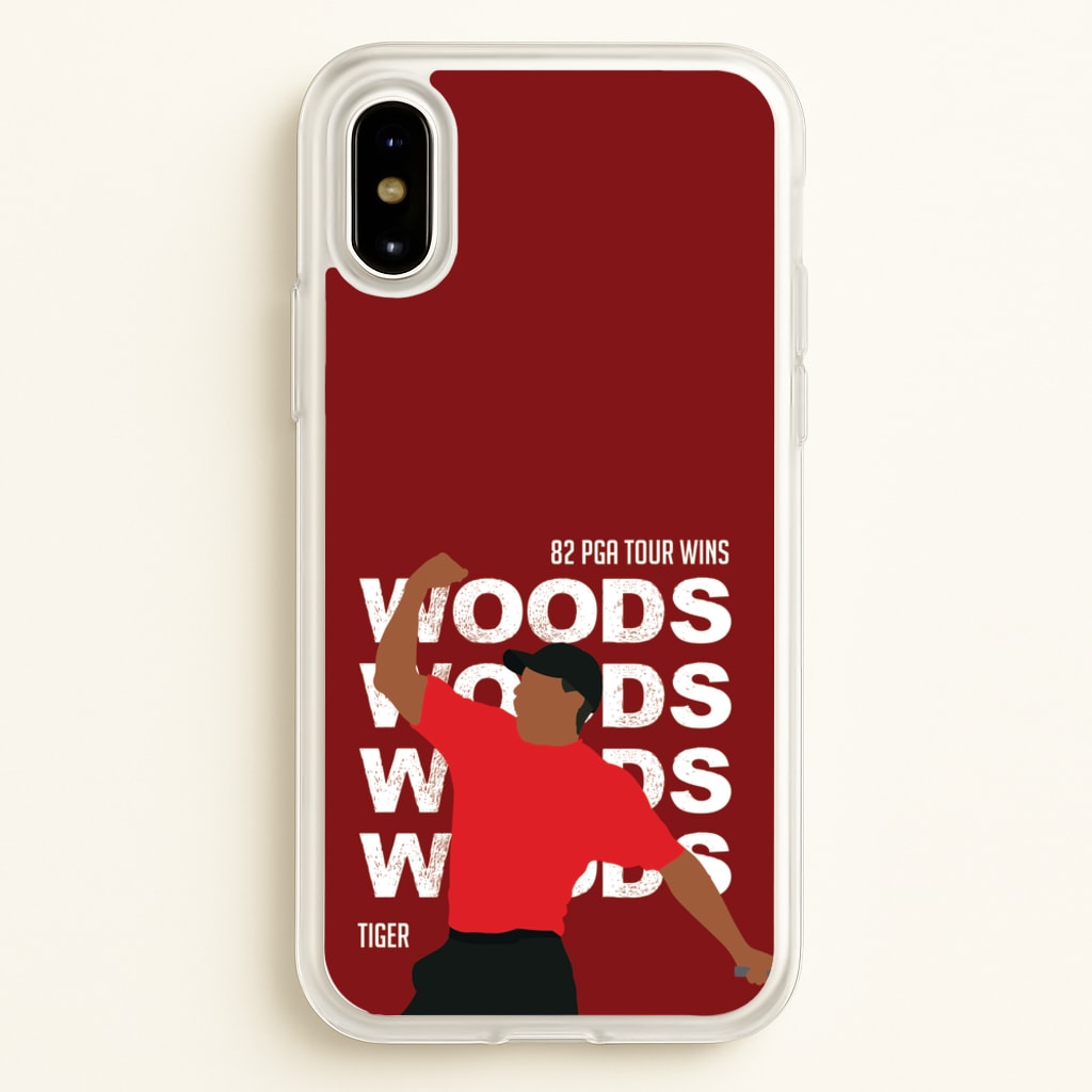 Woods Dark Red - Golf Phone Case for iPhone X / XS