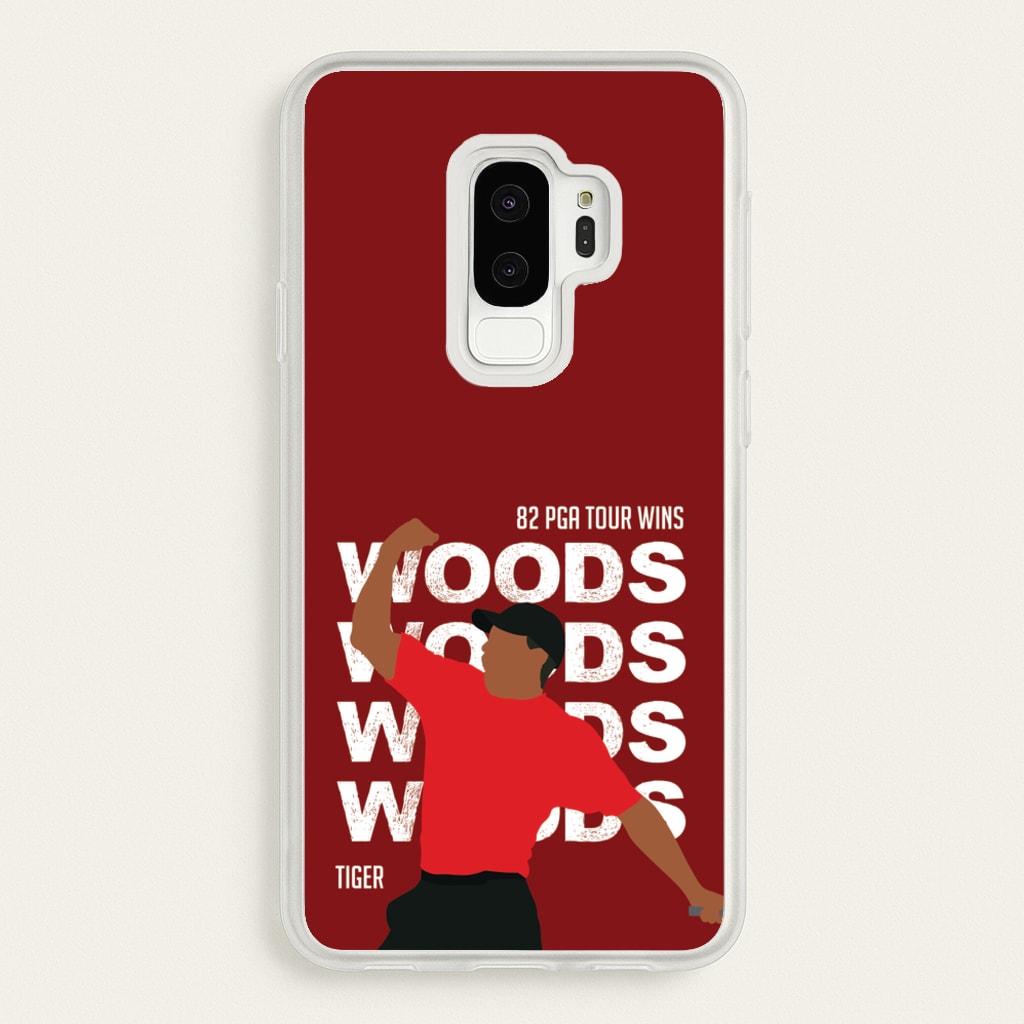 Woods Dark Red - Golf Phone Case for Galaxy S9 Plus