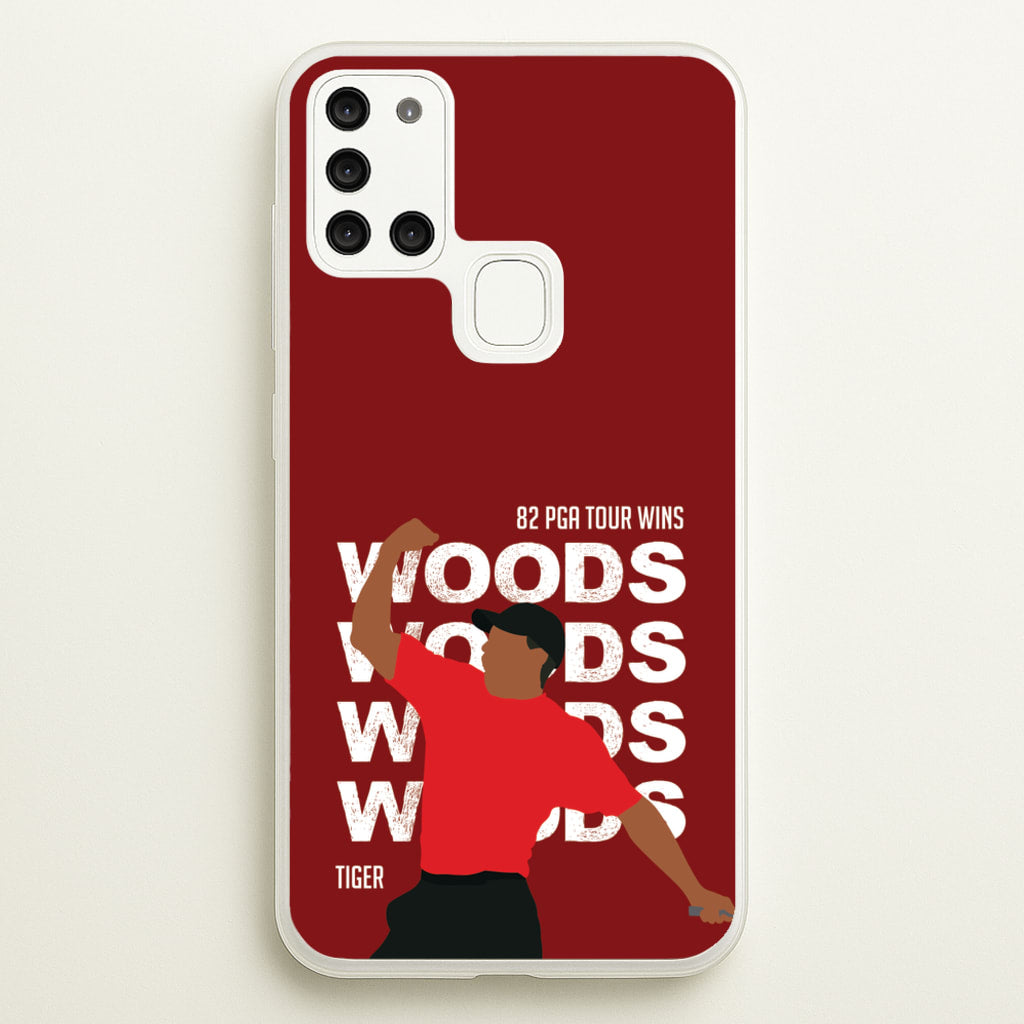 Woods Dark Red - Golf Phone Case for Galaxy A21s