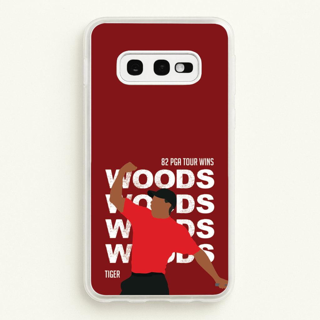 Woods Dark Red - Golf Phone Case for Galaxy S10e