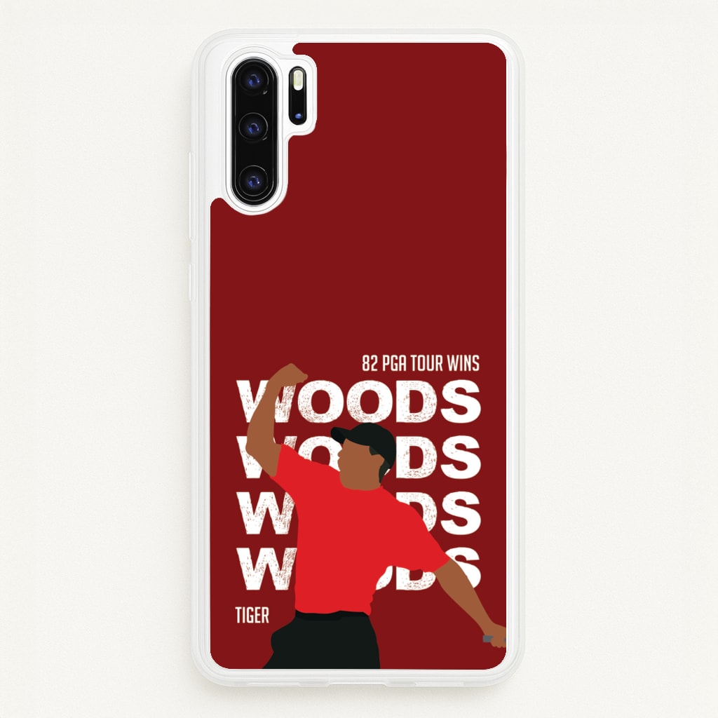 Woods Dark Red - Golf Phone Case for Huawei P30 Pro
