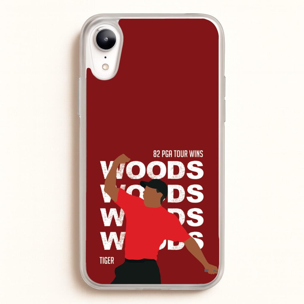 Woods Dark Red - Golf Phone Case for iPhone XR