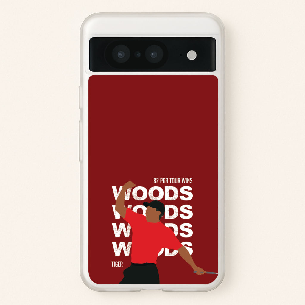 Woods Dark Red - Golf Phone Case for Google Pixel 8