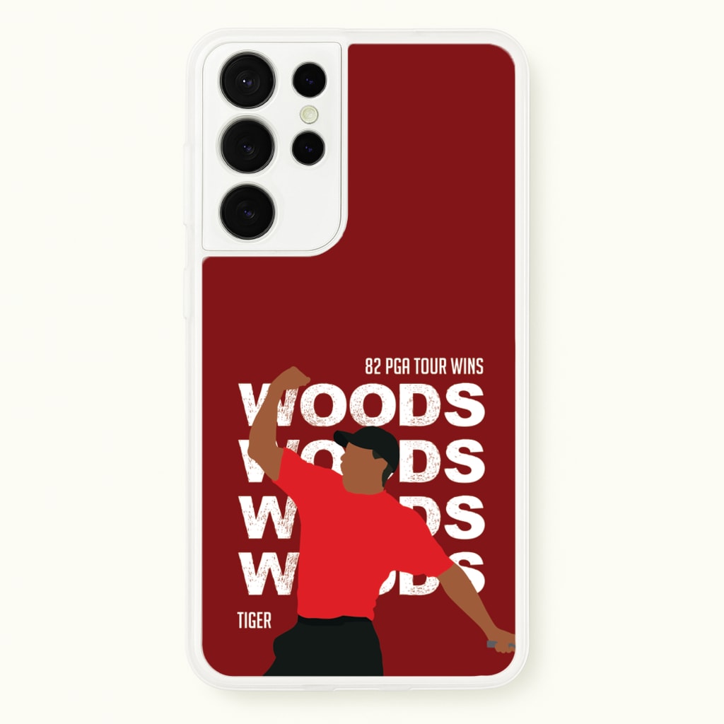 Woods Dark Red - Golf Phone Case for Galaxy S21 Ultra