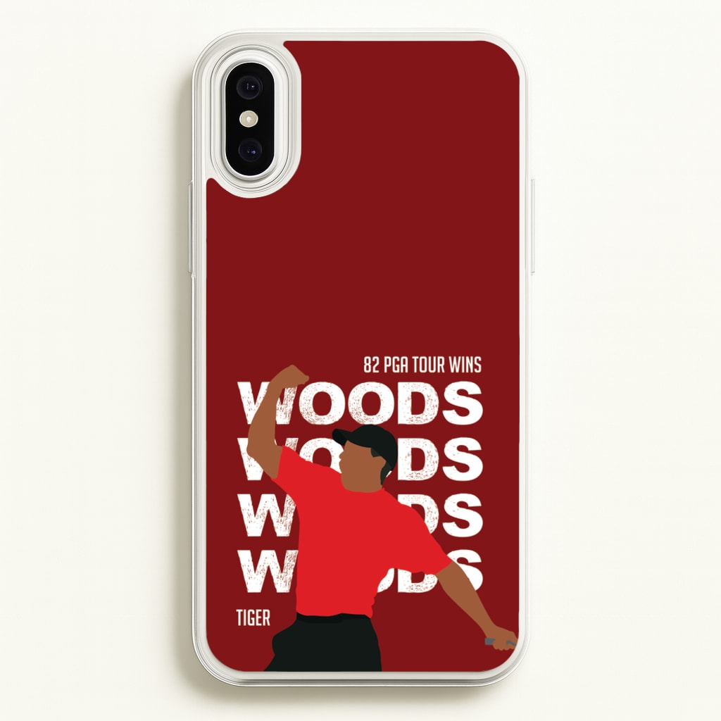 Woods Dark Red - Golf Phone Case for iPhone XS Max
