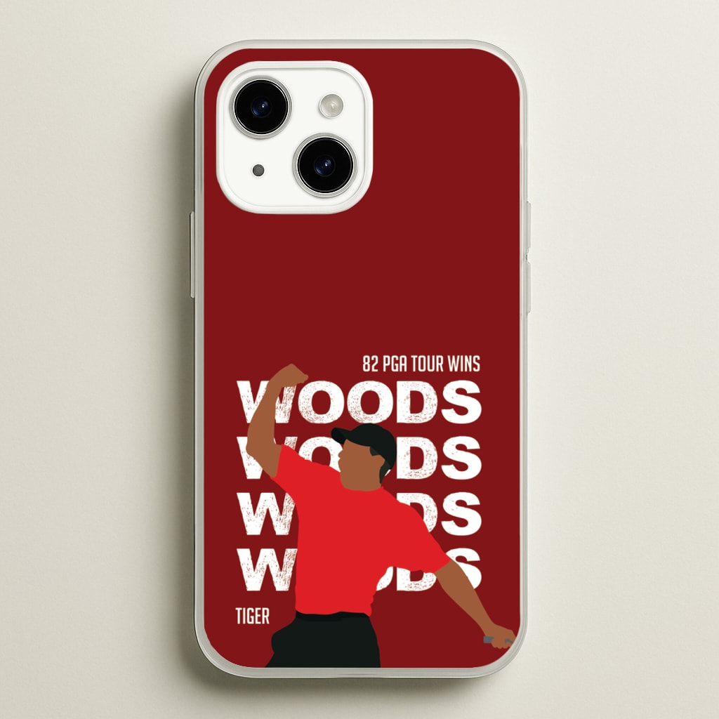 Woods Dark Red - Golf Phone Case for iPhone 14