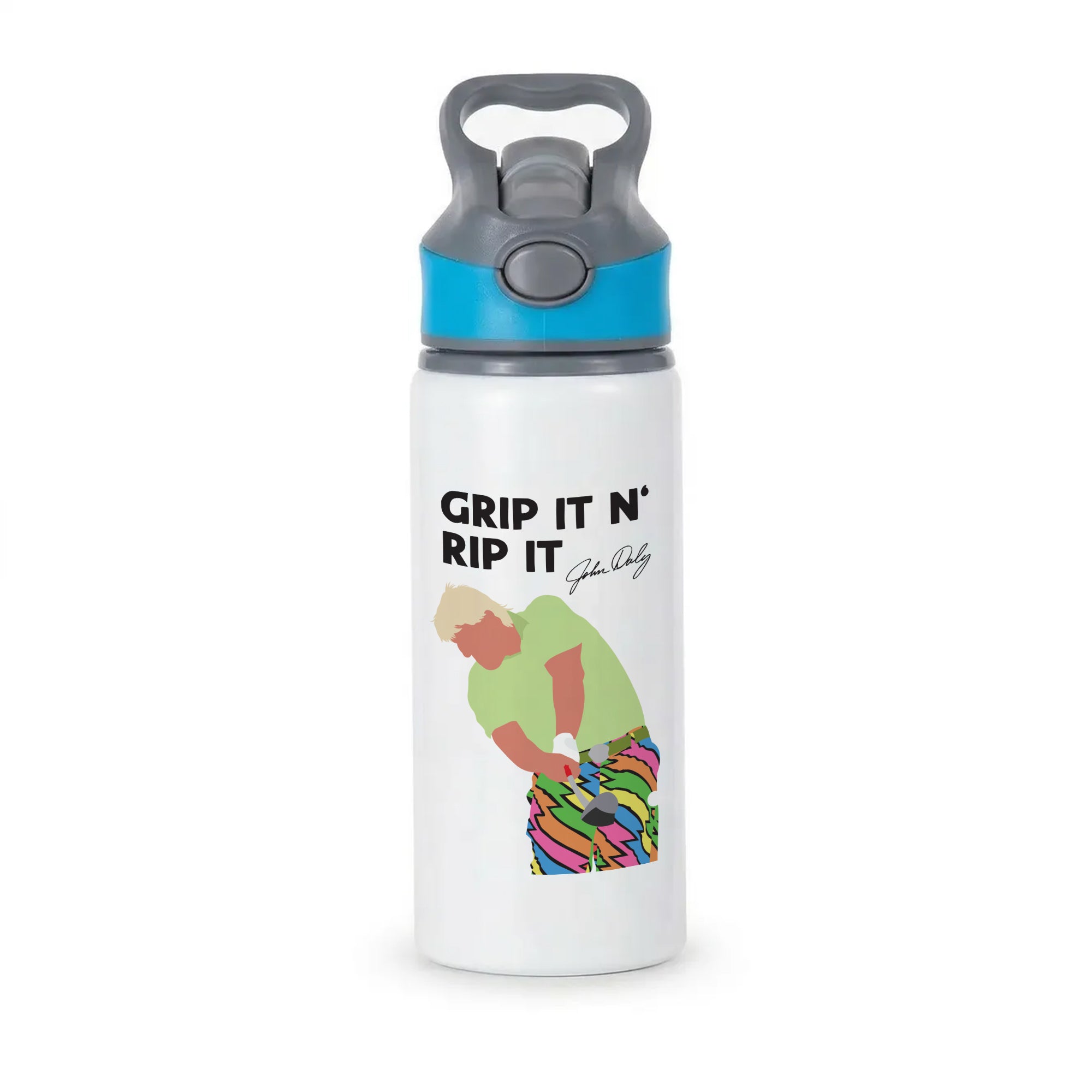 Grip It N Rip It Active Water Bottle - Blue