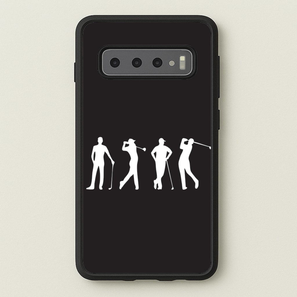 Golf Silhouettes - Golf Phone Case for Galaxy S10 Plus