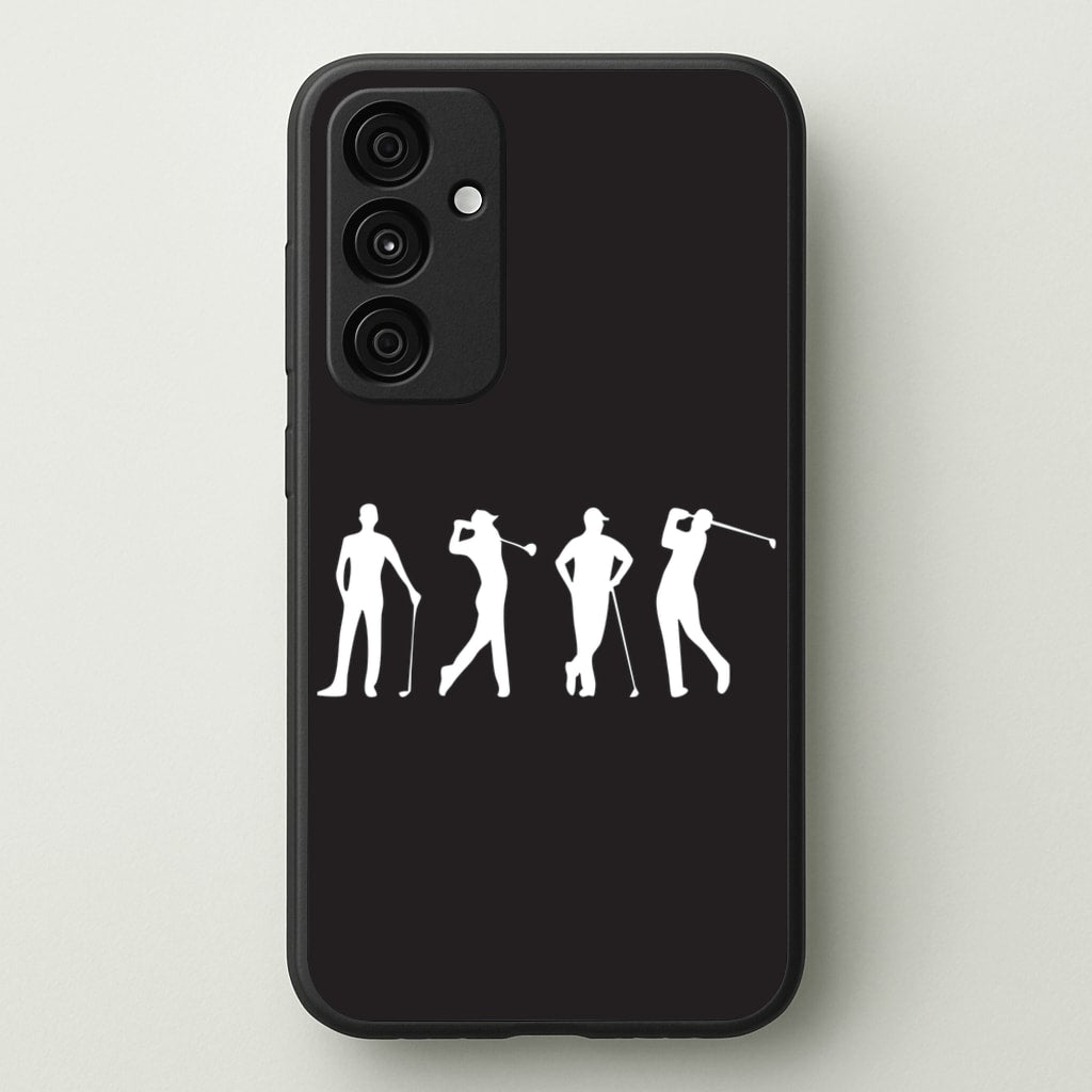 Golf Silhouettes - Golf Phone Case for Galaxy A35