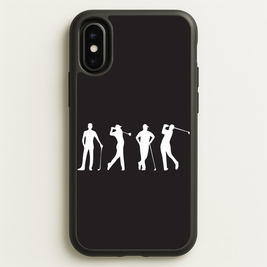 Golf Silhouettes - Golf Phone Case for iPhone X / XS