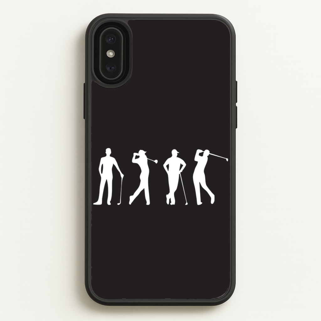 Golf Silhouettes - Golf Phone Case for iPhone XS Max