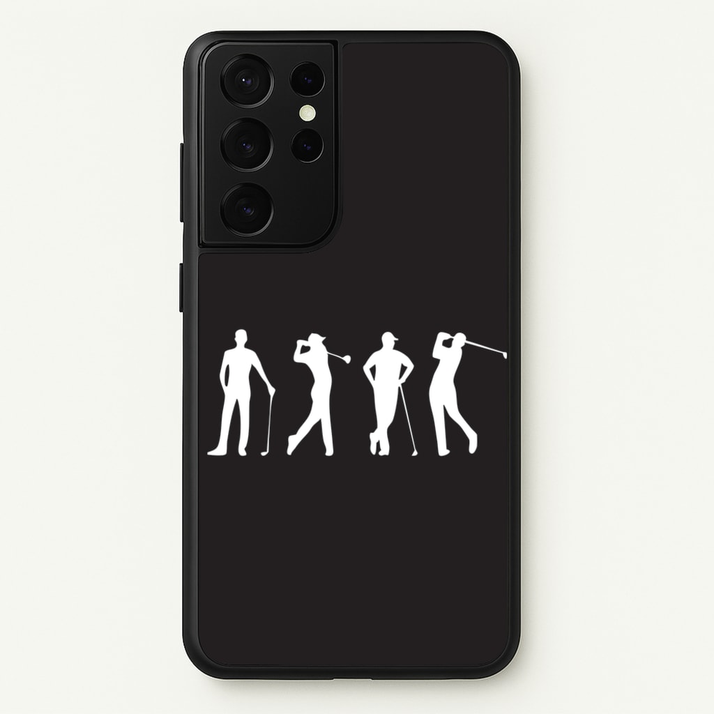 Golf Silhouettes - Golf Phone Case for Galaxy S21 Ultra