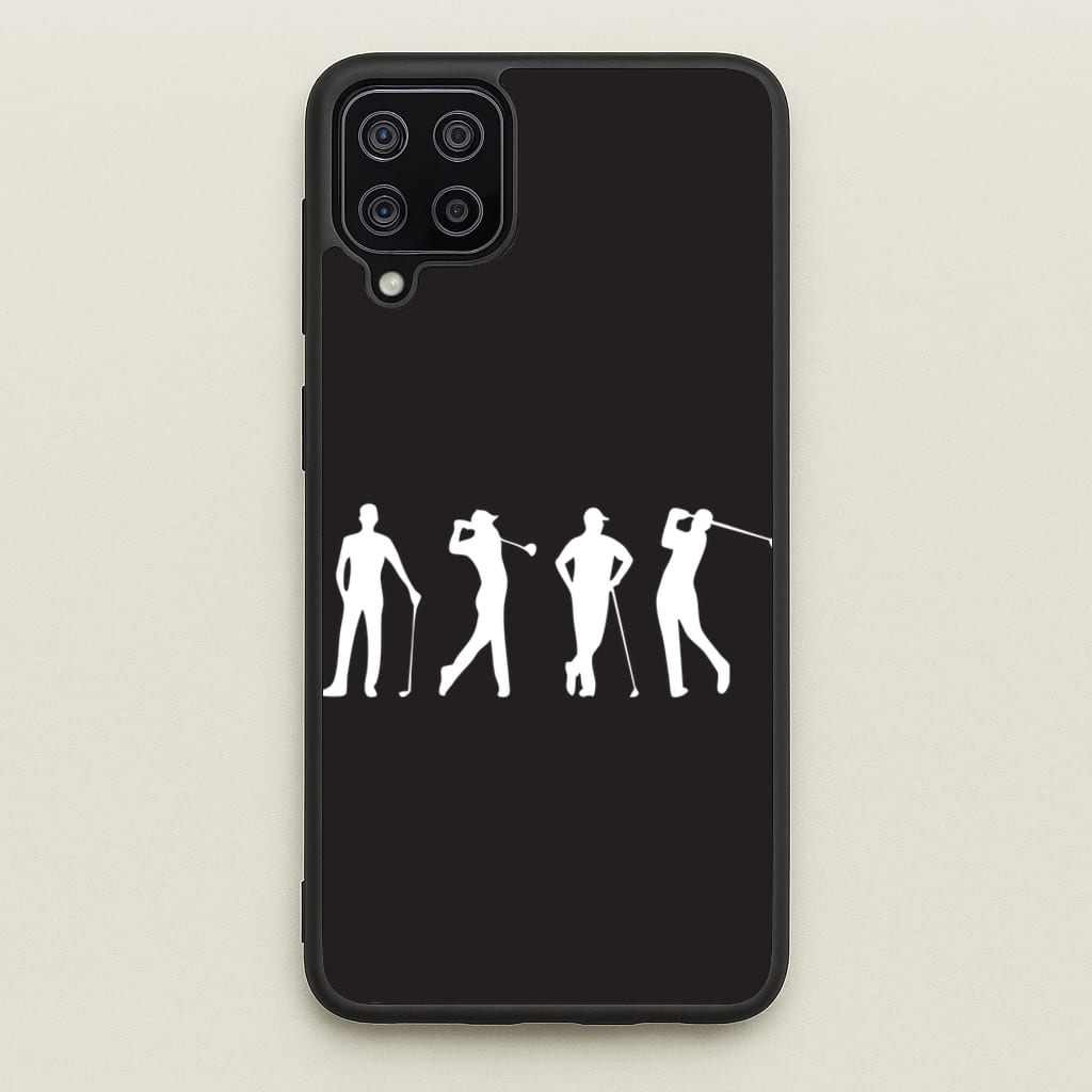 Golf Silhouettes - Golf Phone Case for Galaxy A12