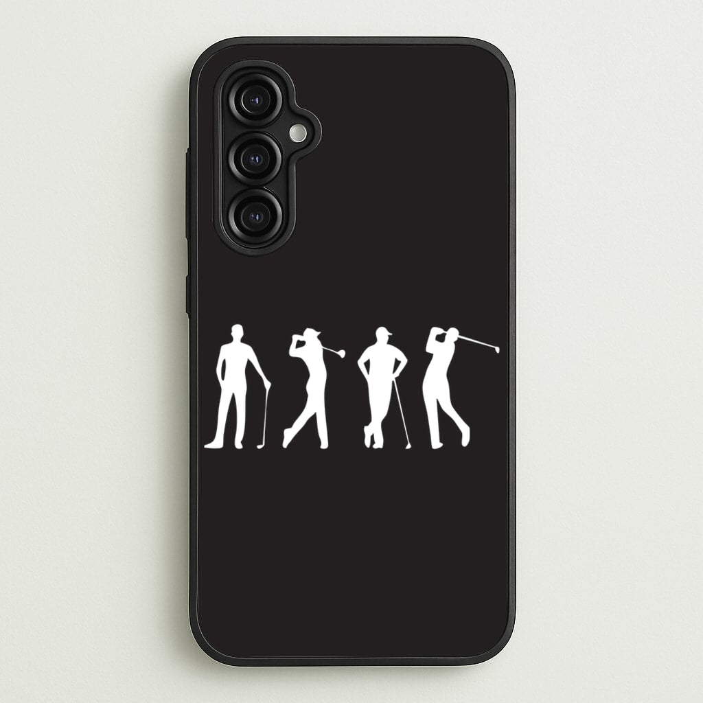 Golf Silhouettes - Golf Phone Case for Galaxy A14