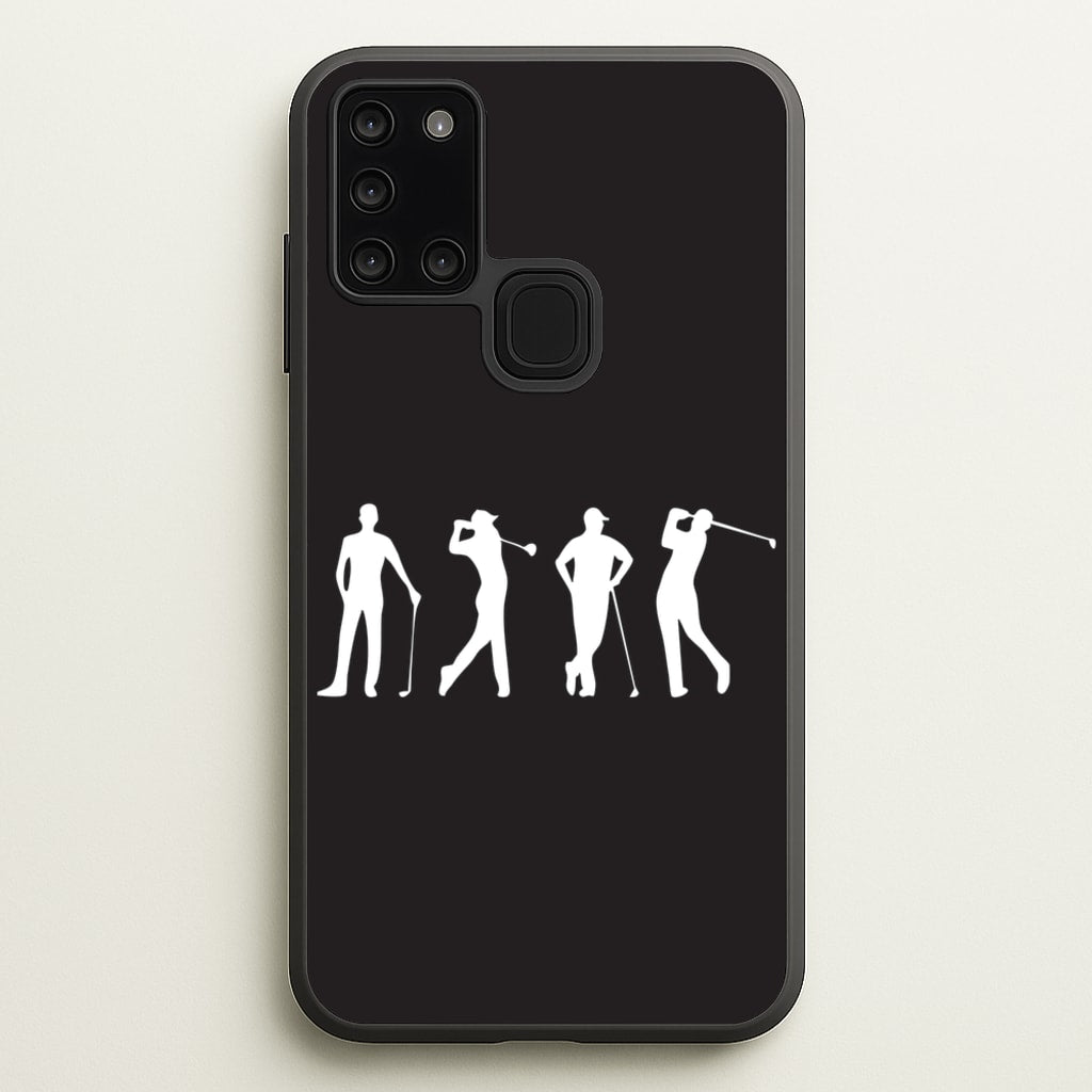 Golf Silhouettes - Golf Phone Case for Galaxy A21s