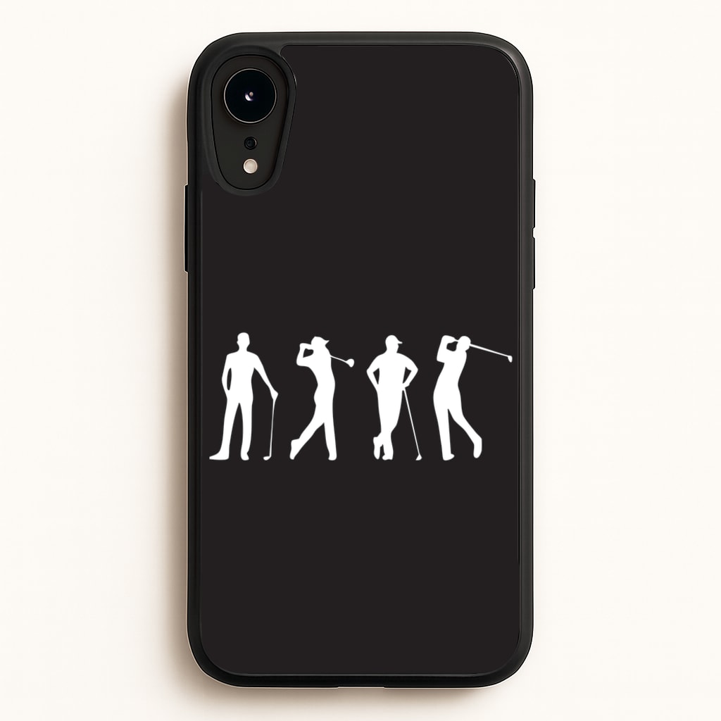 Golf Silhouettes - Golf Phone Case for iPhone XR