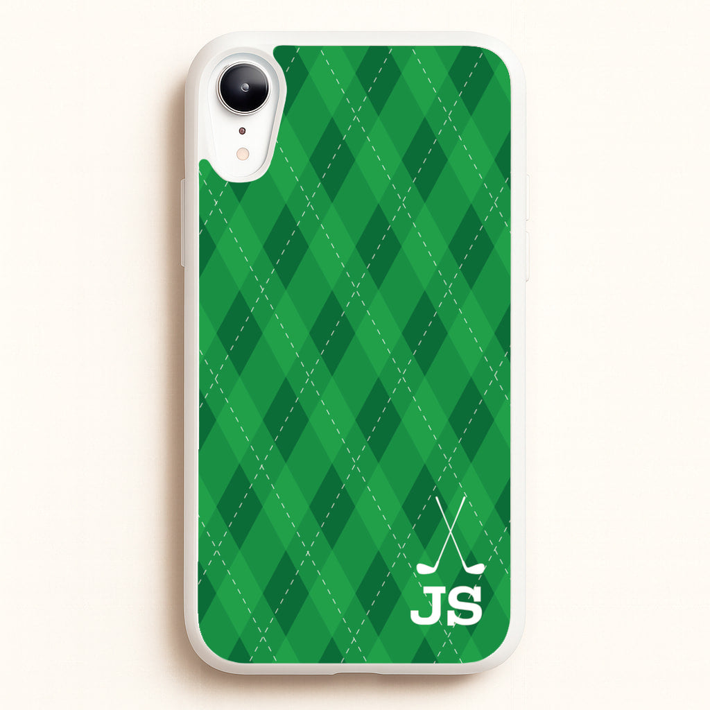 Personalised Golf Pattern - Golf Phone Case for iPhone XR