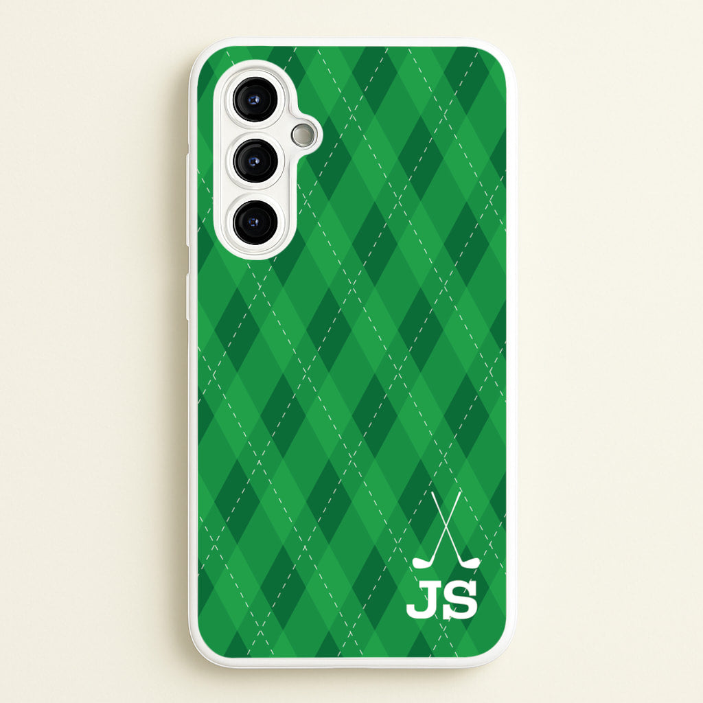 Personalised Golf Pattern - Golf Phone Case for Galaxy A54