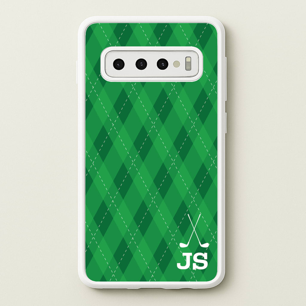 Personalised Golf Pattern - Golf Phone Case for Galaxy S10 Plus