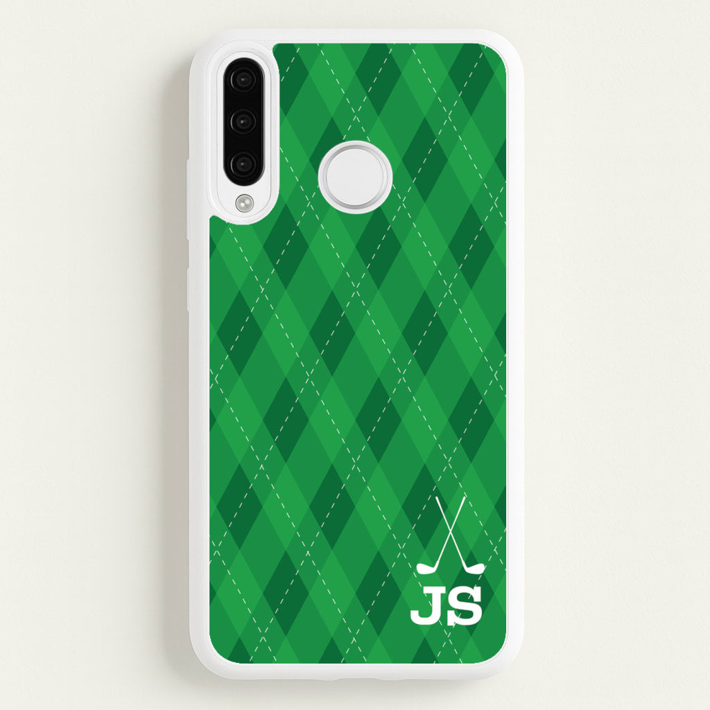 Personalised Golf Pattern - Golf Phone Case for Huawei P30 Lite