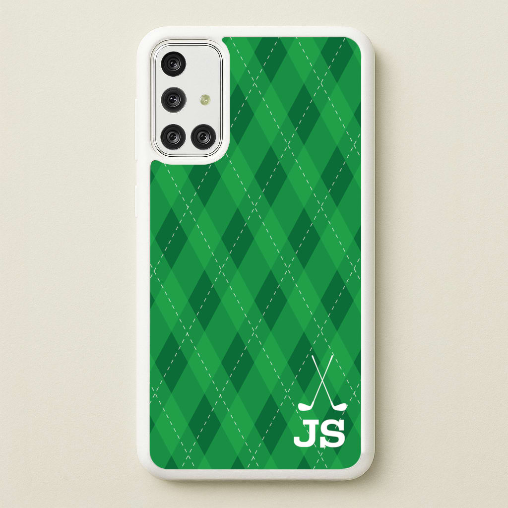 Personalised Golf Pattern - Golf Phone Case for Galaxy A71